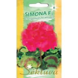 JUOSTUOTOSIOS (KRŪMINĖS) PELARGONIJOS SIMONA F1  5 sėklos