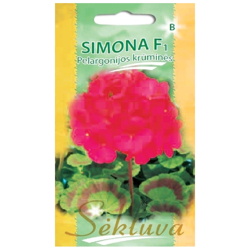 JUOSTUOTOSIOS (KRŪMINĖS) PELARGONIJOS SIMONA F1  5 sėklos