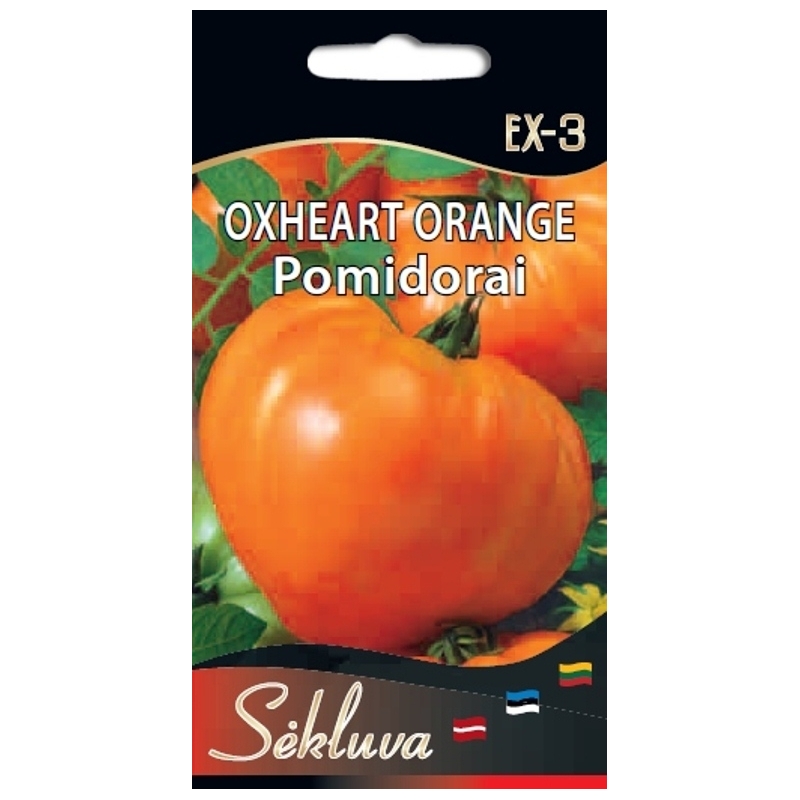 Valgomieji pomidorai  Oxheart orange  0,1 g.