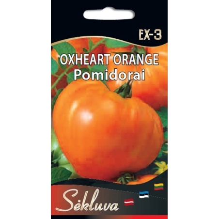 Valgomieji pomidorai  Oxheart orange  0,1 g.